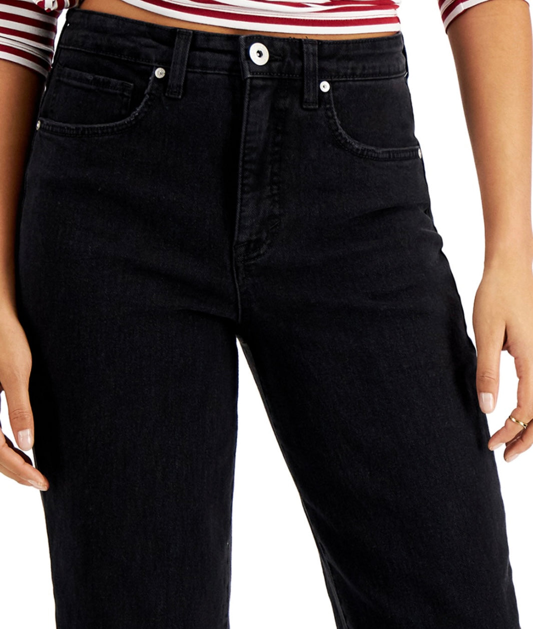 Style & Co. Women's Highrise Vintage Straight Mom Jean Washed Black