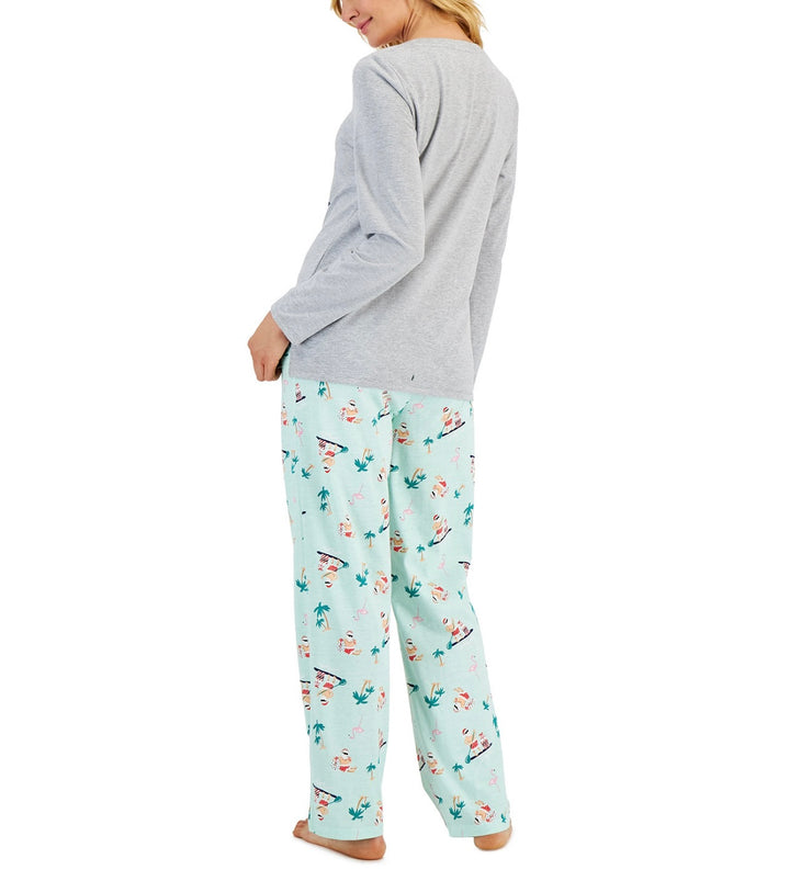 Family PJs Women's Matching Tropical Santa Mix It Family Pajama Set Plus Size 2X