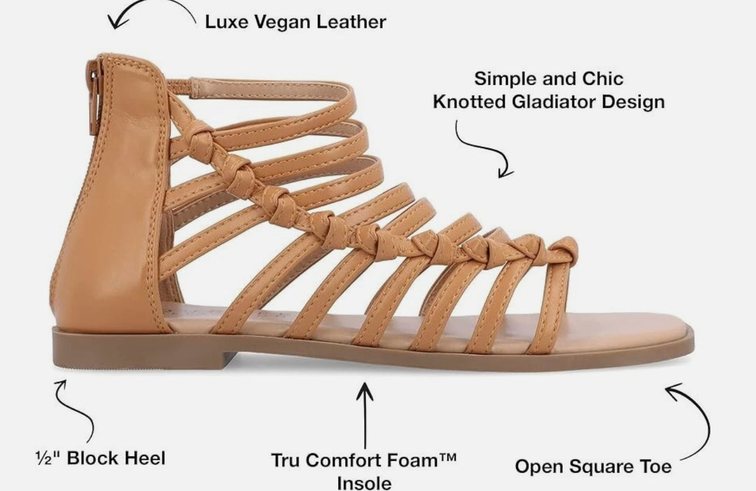 Journee Collection Women's Tru Comfort Foam Petrra Sandals Tan Size 9.5
