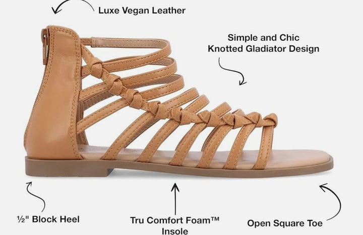 Journee Collection Women's Tru Comfort Foam Petrra Sandals Tan Size 9.5