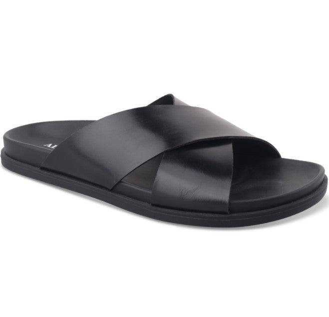Alfani Men's Slip On Wallace Banded Sandals Black Size 11.5