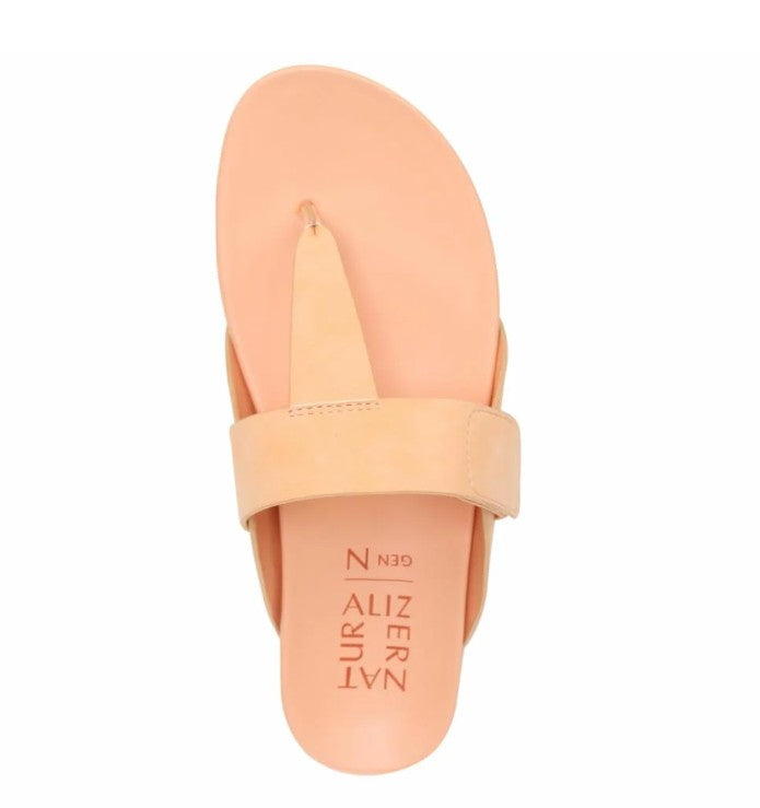 Naturalizer Women's GenN-Twirl Slip On Thong Sandals Soft Peach Size 6.5M