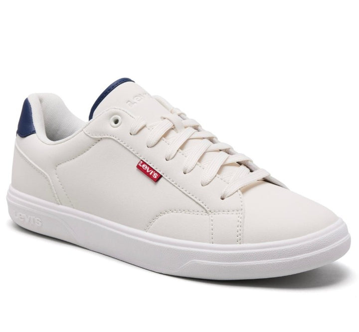 Levi's Men's Carter Casual Lace up Sneakers Soft White Navy Size 10.5