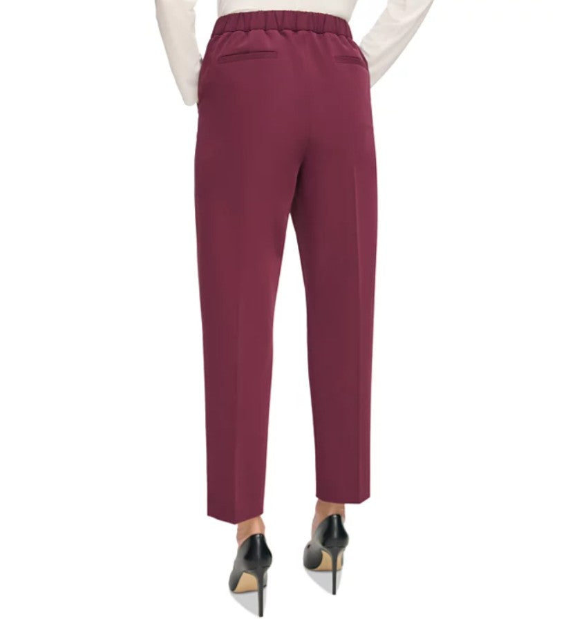 Tommy Hilfiger Women's Sloane Slim-Leg Ankle Pants Winetasting Size 10