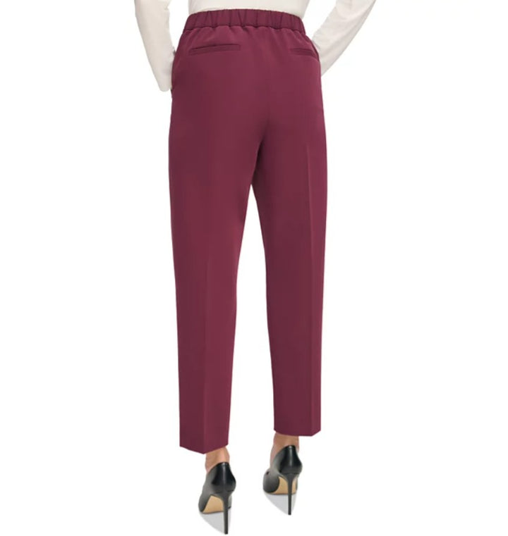 Tommy Hilfiger Women's Sloane Slim-Leg Ankle Pants Winetasting Size 10