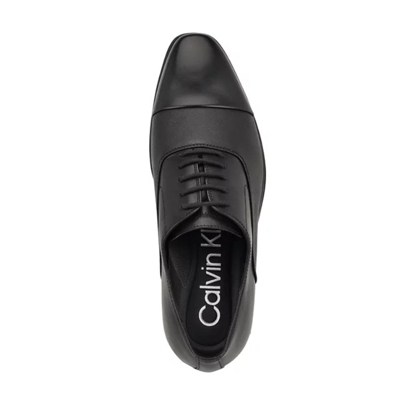 Calvin Klein Men's Drew Lace-Up Dress Oxford Shoes Black Leather Size 11.5