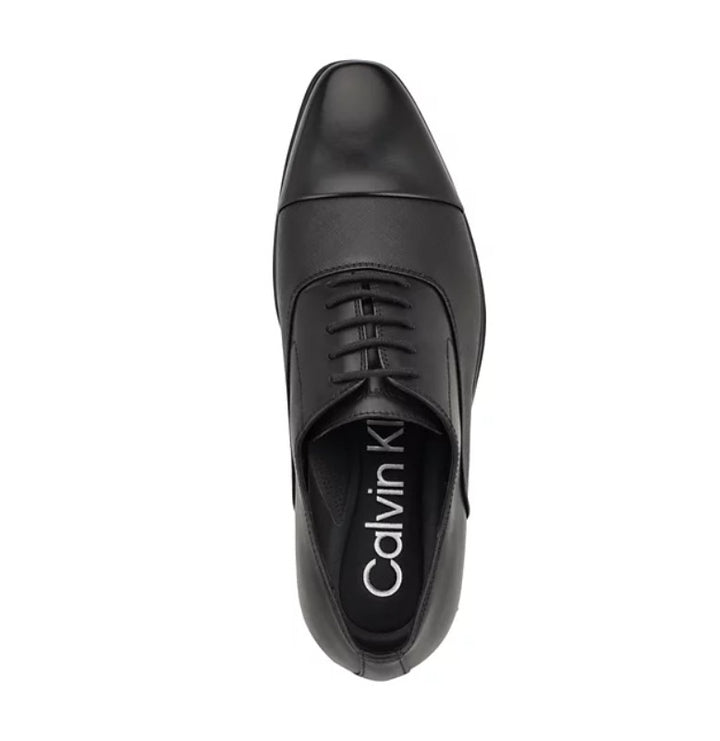 Calvin Klein Men's Drew Lace-Up Dress Oxford Shoes Black Leather Size 11.5