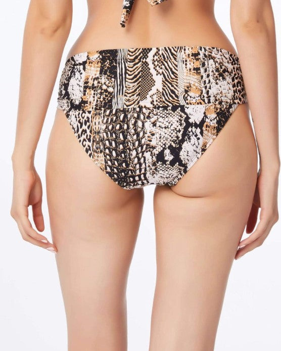 Bleu Rod Beattie Women's Sarong Hipster Bikini Bottoms Natural Size 14