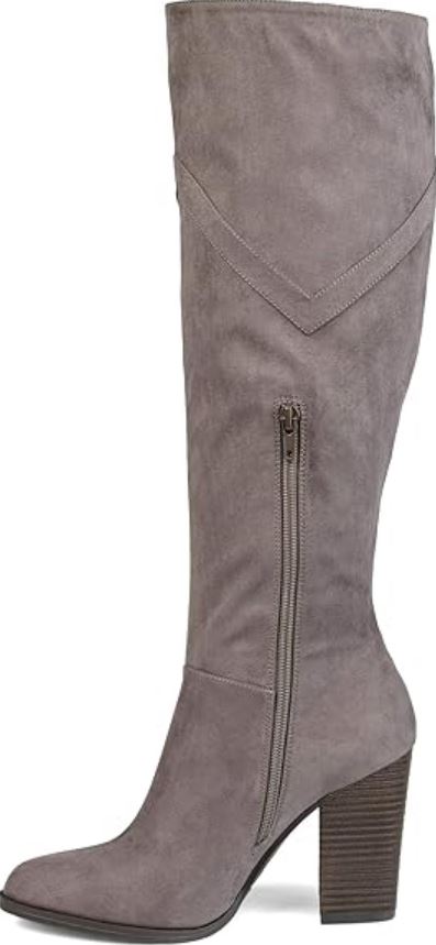 Journee Collection Women's Kyllie Wide Calf Boots Gray Size 9