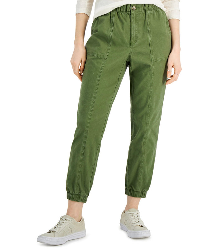 Style & Co. Women's Mid Rise Petite Utility Pants Winter Moss Size PM