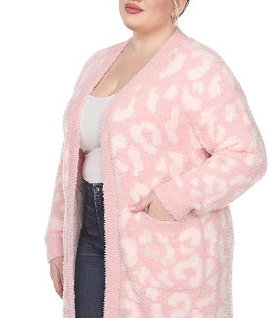 White Mark Women's Midweight Coat Pink Plus Size 2XL/3XL