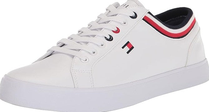 Tommy Hilfiger Men's Rawler Lace Up Sneakers with Knit Collar White Size 11