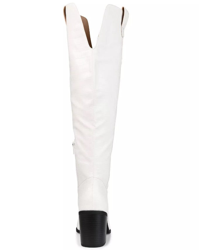 Journee Collection Women's Therese Extra Wide Calf Knee High Boots Bone Size 9