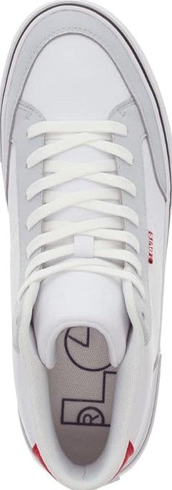 Levi's Men's Munro Mid Casual Sneakers White Gray Red Size 8.5