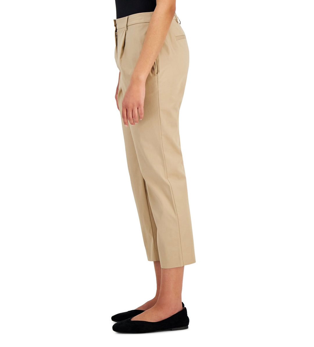 Alfani Women's Pleated Tapered-Leg Pants Fresh Almond Petite Size 4P