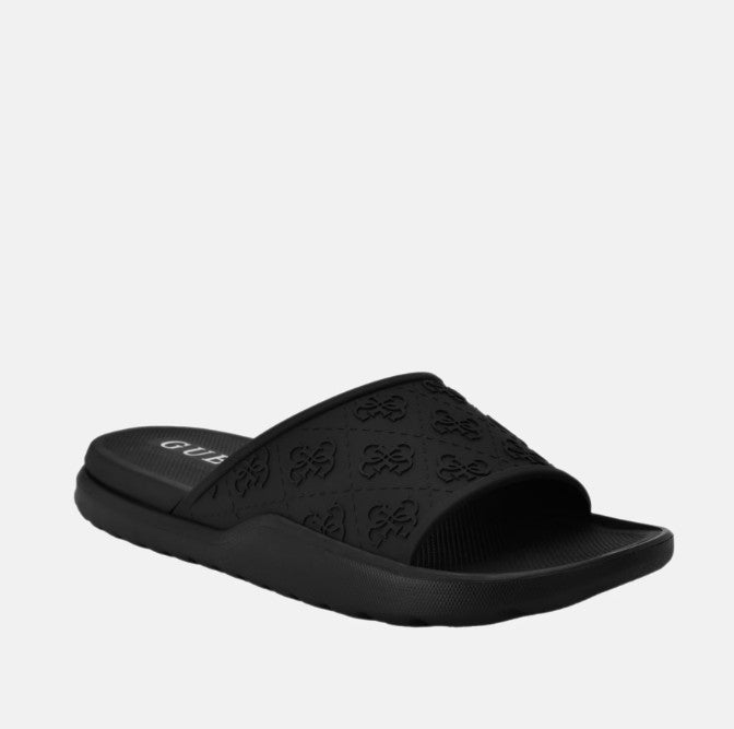 Guess Men's Slips on Magaria Quattro G Slide Sandals Black Size 8M