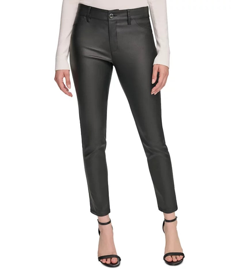 Calvin Klein Women's Coated Skinny Pants Black