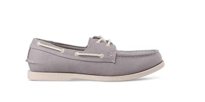 Club Room Men's Elliot Lace-Up Boat Shoes Grey Size 8