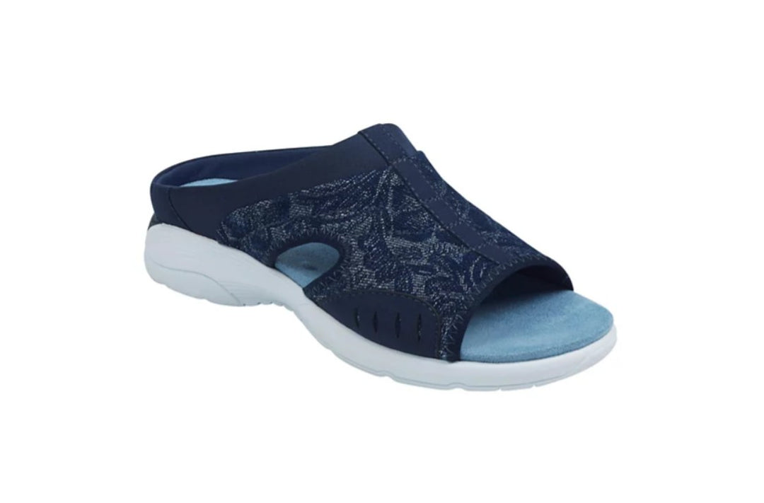 Easy Spirit Women's Traciee Lightweight Flat Easy-On Sandals Dark Blue
