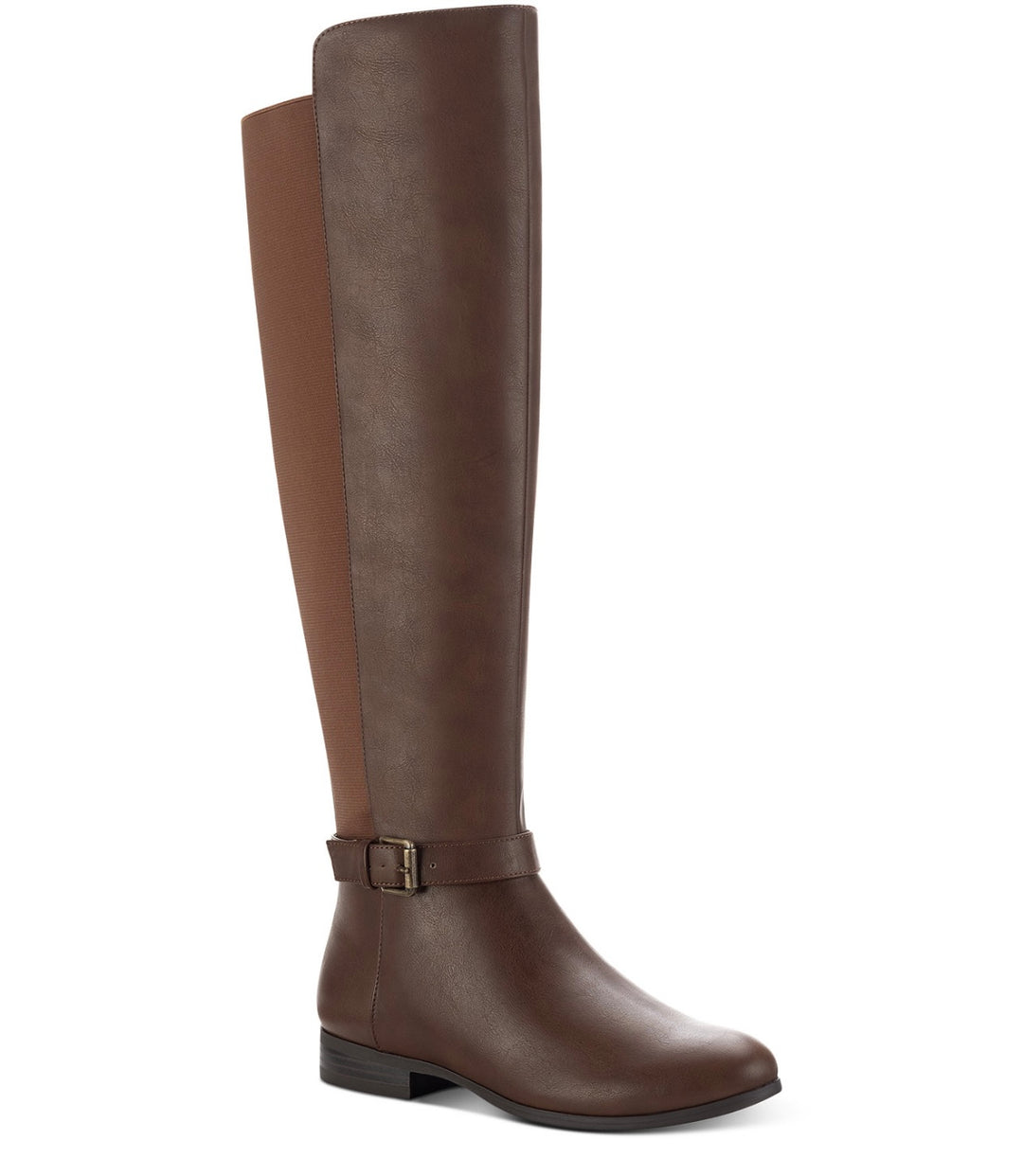 Style & Co. Women's Kimmball Over-The-Knee Boots Dark Brown-Tan Smooth