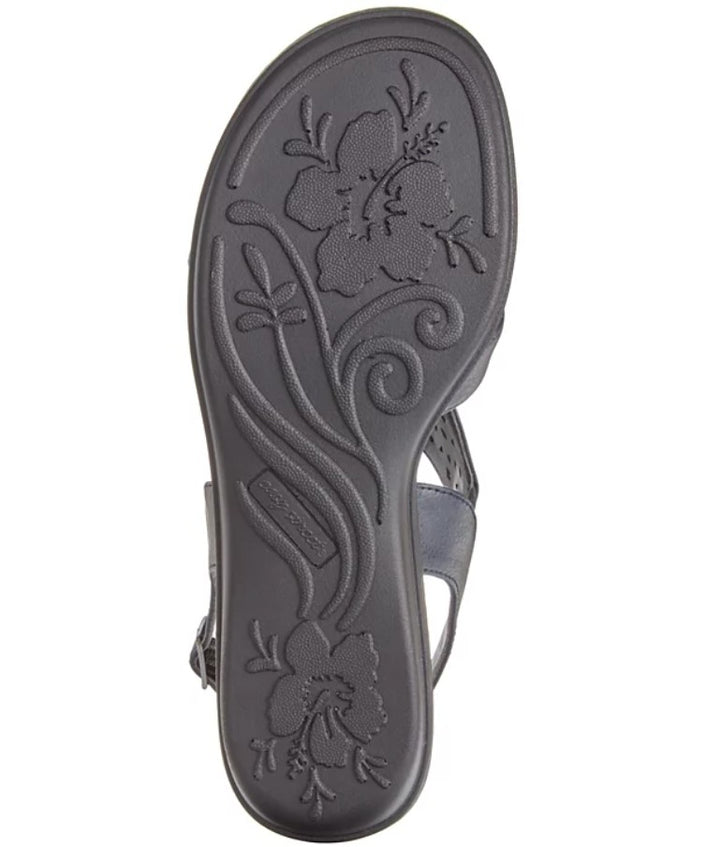 Easy Street Women's Buckle Closure Bolt Sandals Navy Size 9