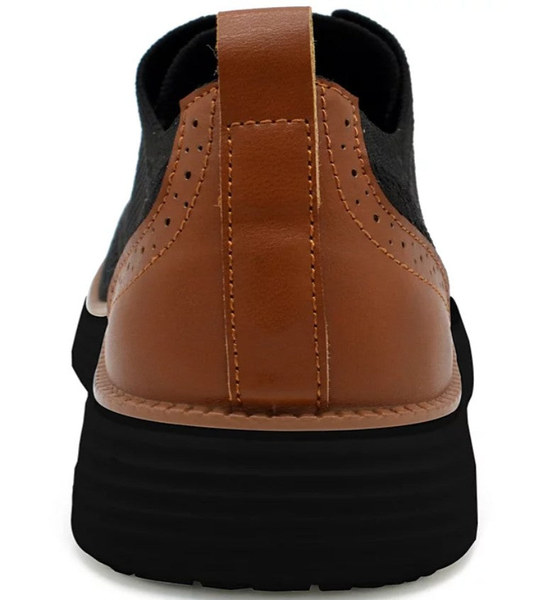 Akademiks Men's Olney Wingtip Knit Oxford Shoes Black Size 10 M