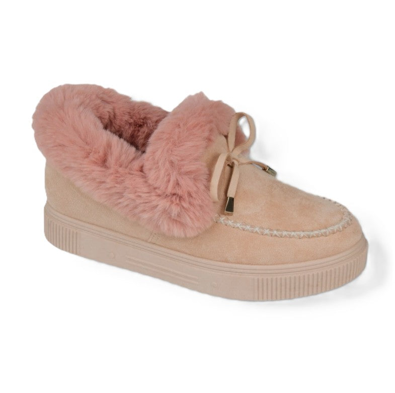 Journee Collection Women's Tru Comfort Foam Midnight Slipper Shoes Beige-Pink
