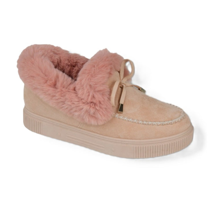 Journee Collection Women's Tru Comfort Foam Midnight Slipper Shoes Beige-Pink