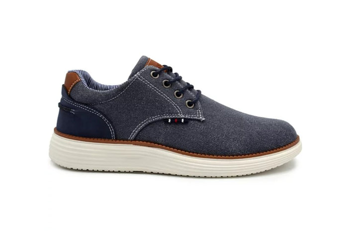 Akademiks Men's Dayton Chambray Casual Shoes Navy Size 9