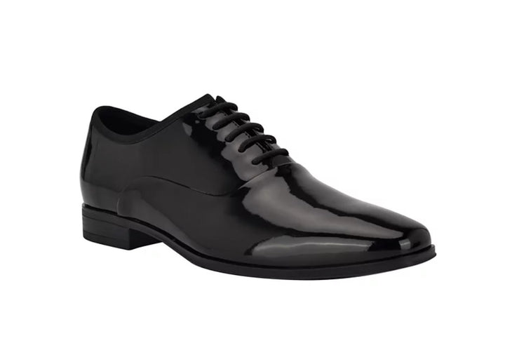 Calvin Klein Men's Cardiff Round Toe Dress Loafer Black Patent Size 13