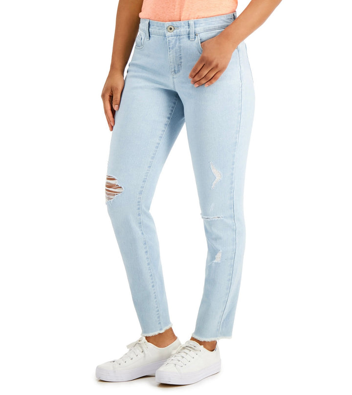 Style & Co. Women's Petite Curvy-Fit Skinny Jeans Coast Wash