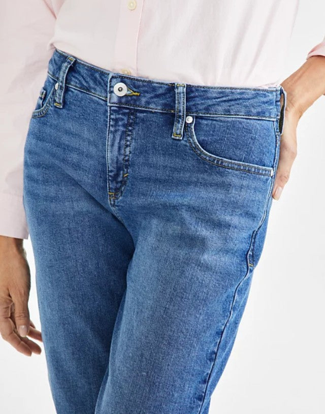 Style & Co. Women's Mid-Rise Relaxed Girlfriend Jeans Honey