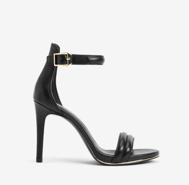 Kenneth Cole New York Women's Brooke Ankle Strap Heeled Sandal Black Size 8.5
