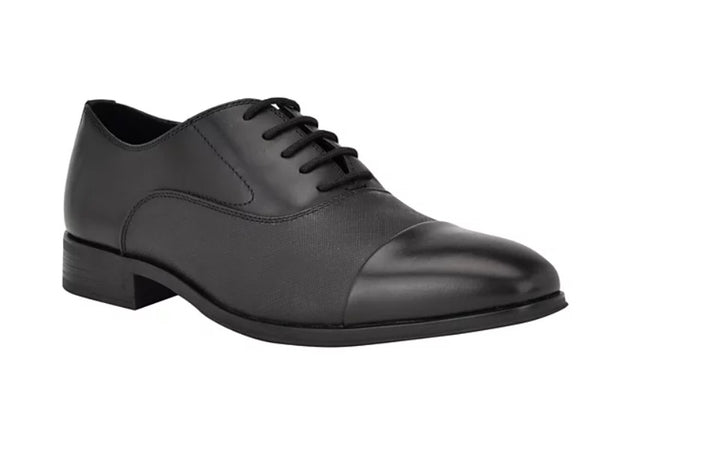 Calvin Klein Men's Drew Lace-Up Dress Oxford Shoes Black Leather Size 11.5