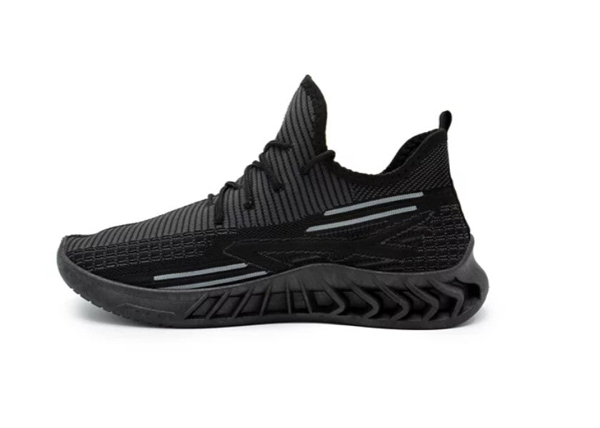 Akademiks Men's Fit 2.0 Knit Jogger Sneakers Black Gray Size 12