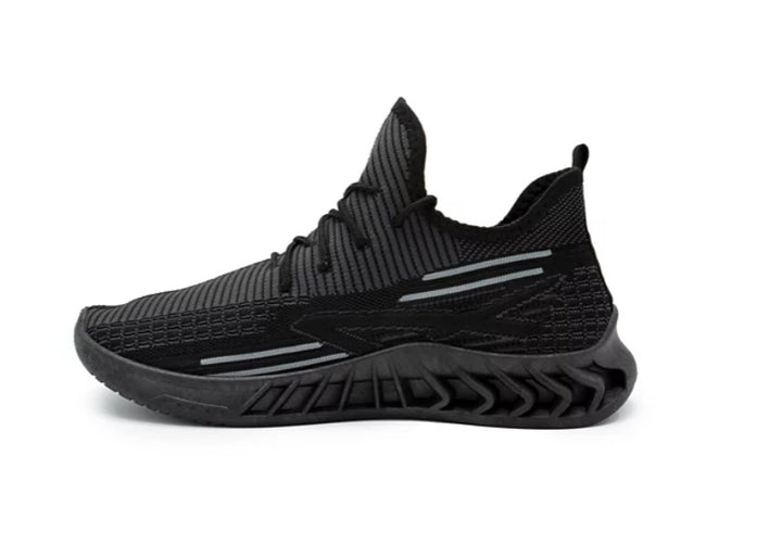 Akademiks Men's Fit 2.0 Knit Jogger Sneakers Black Gray Size 12