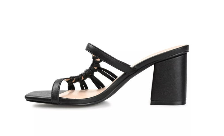 Journee Collection Women's Emory Block Heel Dress Sandals Black Size 9.5