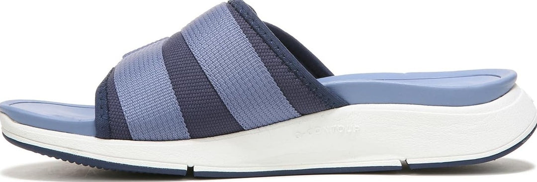 Ryka Women's Tribute Recovery Slide Sandal Blue Fabric Size 9M