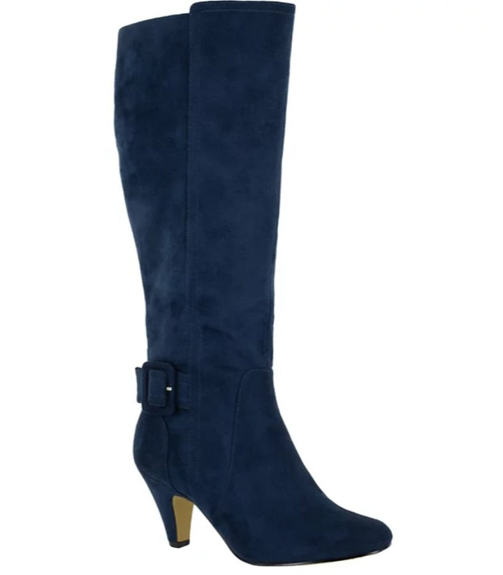 Bella Vita Women's Troy II Tall Dress Boots Navy Suede Size 8