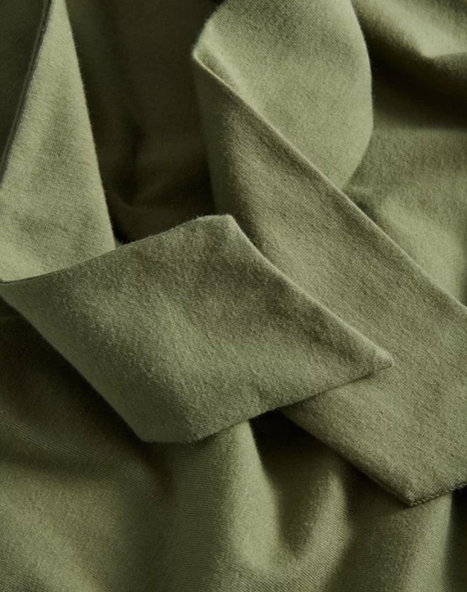 On 34th Women's Short Sleeves Crewneck Wrap Tie Dress Olivine Size M