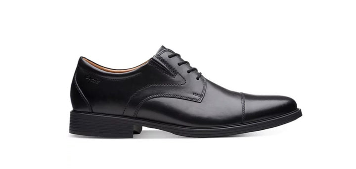 Clarks Men's Whiddon Cap-Toe Oxfords Shoes Black Size 9.5 M