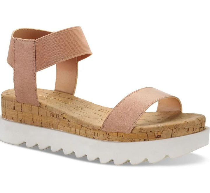 Sun + Stone Women's Melanyy Laceless Open Toe Wedge Sandals Rose Size 10M