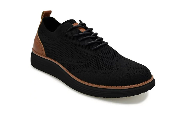 Akademiks Men's Olney Wingtip Knit Oxford Shoes Black Size 10 M