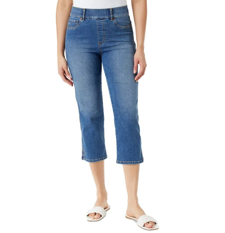 Gloria Vanderbilt Women's Shape Effect Pull-On Capri Jeans Size 10
