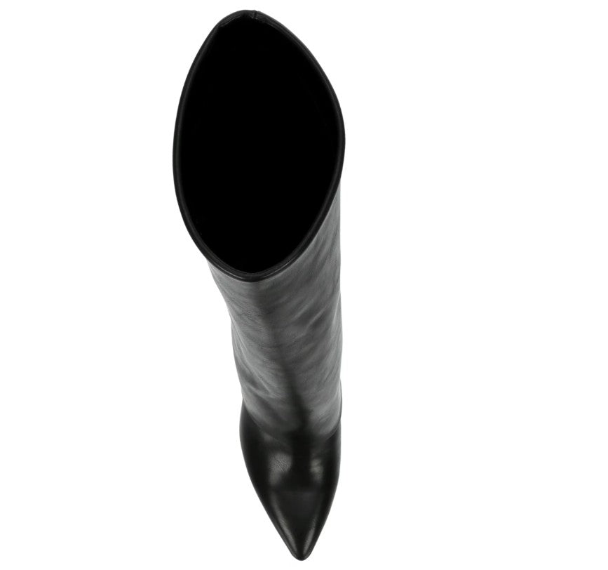 Madden Girl Women's Evander Fold-Over Cuffed Knee High Wedge Dress Boots