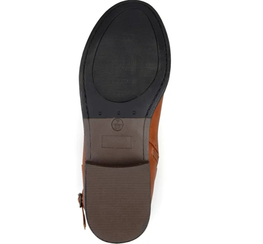 Journee Collection Women's Tori Extra Wide Calf Knee High Riding Boots Chestnut