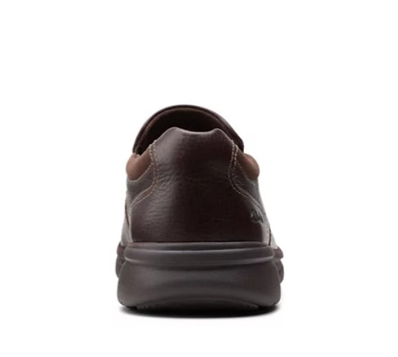 Clarks Men's Bradley Step Slip-On Shoes Brown Tumbled Leather Size 8 M