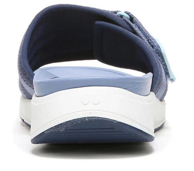 Ryka Women's Tribute Recovery Slide Sandal Blue Fabric Size 9M