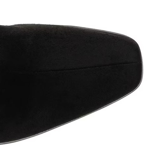 New York & Company Women's Damaris Stacked Heel Over the Knee Boots Black Size 6