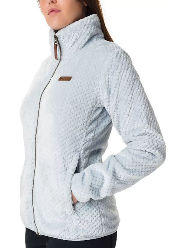 Columbia Women's Fire Side II High-Pile-Fleece Jacket Cirrus Grey Size L